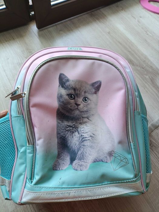 Plecak szkolny z kotkiem