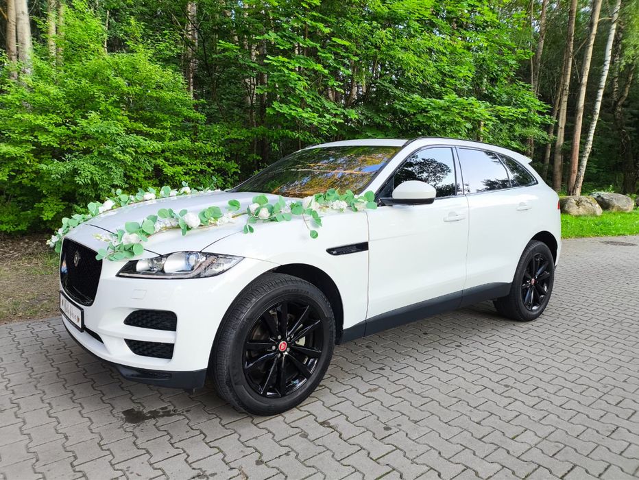 Jaguar F-Pace do ślubu. Auto z kierowcą.