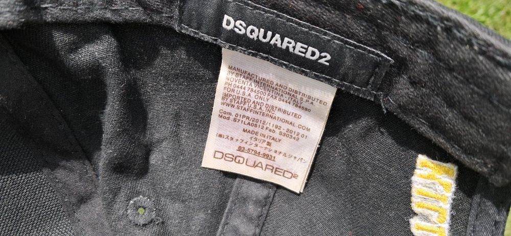 Dsquared2 Fight for Freedom baseball czapka czarna z daszkiem