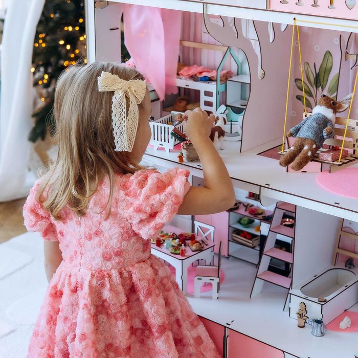 Ляльковий будинок ЛЮКС Барбі + меблі ВІТАЛЬНЯ кукольный домик Барби