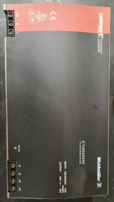 Duży zasilacz Weidmuller 24v 20A