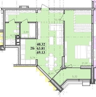 2-кімнатна квартира за адресою вул. Суднобудівна (площа 70 м²) - Atlanta.ua - фото 2