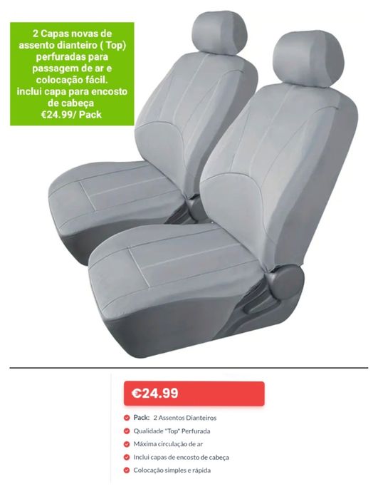 Capas assento automóvel+ Capa Consola Apoio Braços+ Aparafusadora Eléctrica