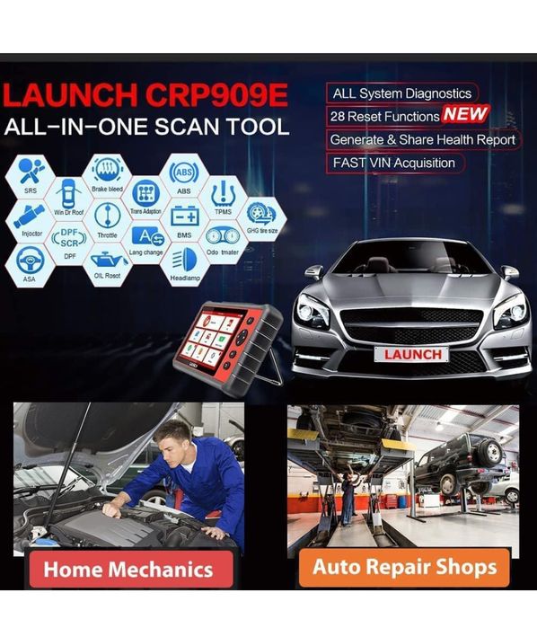 Máquina de diagnóstico Automóvel Launch X431 CRP909E SELADO