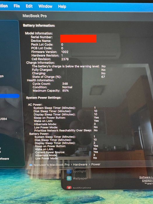 MacBook Pro 13,3" (2020) M1 16GB RAM 512GB SSD A2338 Bateria 85% Excelente Estado