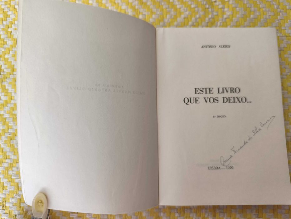 Este livro que vos deixo... António Aleixo
