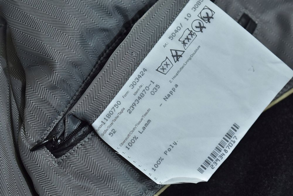 Bugatti Lamm Nappa Skórzana Kurtka Męska Pilotka 52