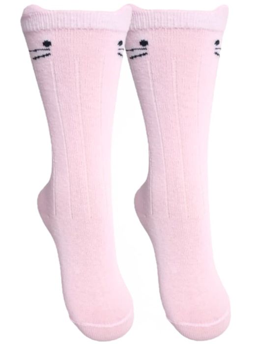 Skarpetki podkolanówki dla dziewczynki z kotkiem 0-2 lata