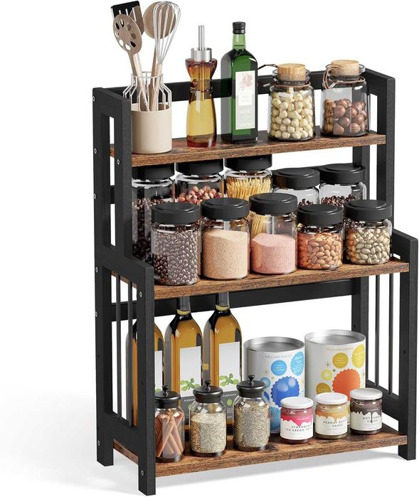 Półka kuchenna Vasagle Brazo 41 cm brązowy/czarny