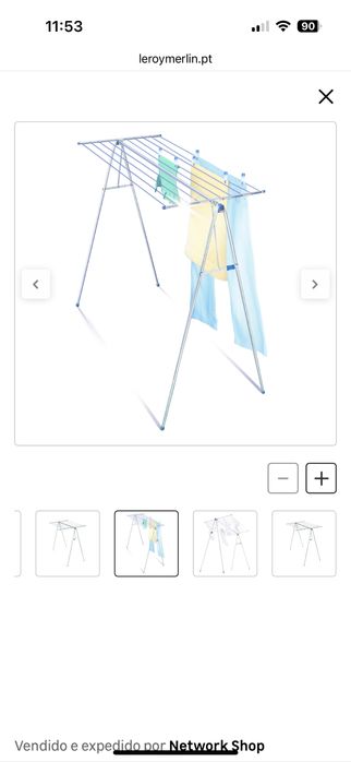 Estendal de pé para roupa