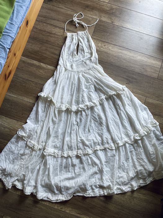 Sukienka maja bohosiewicz tulum party biala maxi boho