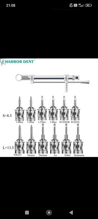 Conjunto de chave de toque (kit Universal implante dentário)
