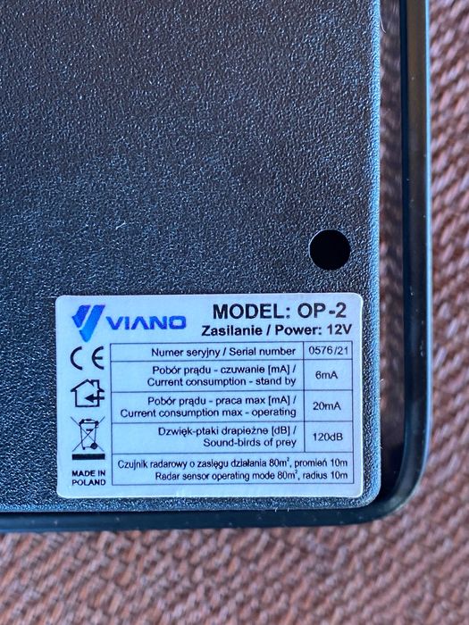 Акустический отпугиватель птиц Viano 230V OP2