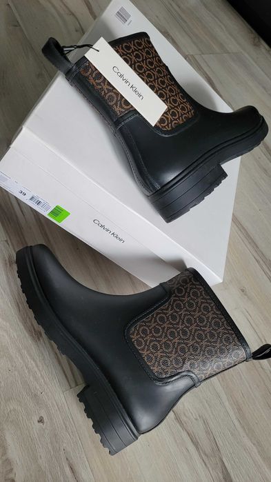 Buty damskie  CALVIN KLEIN Kalosze Mono Rain Boot NOWE PROMO!