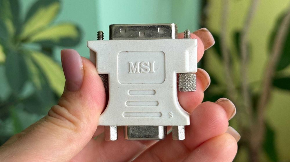 адаптер-перехідник DVI-D / HDMI білий перехідник MSI з DVI на VGA (D-Sub)