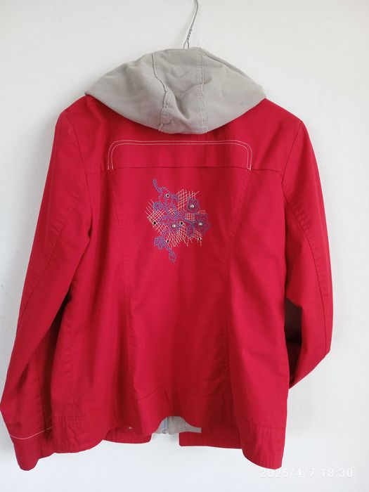 Bluza z kapturem, damska XXL, kolor czerwony