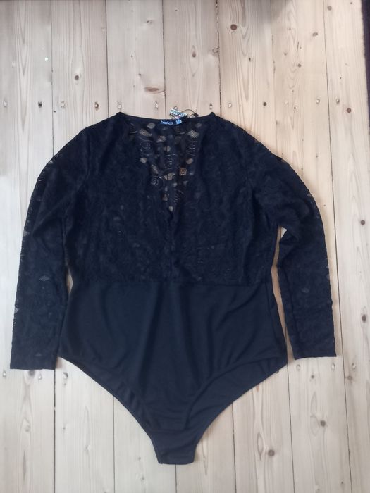 Комбідрес чорна мереживна брендова білизна boohoo 48-50