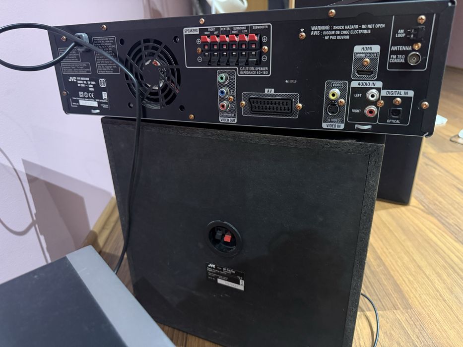 JVC kino domowe 5.1 – DVD/HDMI – komplet z pilotem