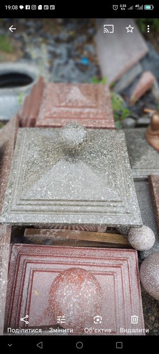 Дашки,парапети на паркан з мармурової крихти