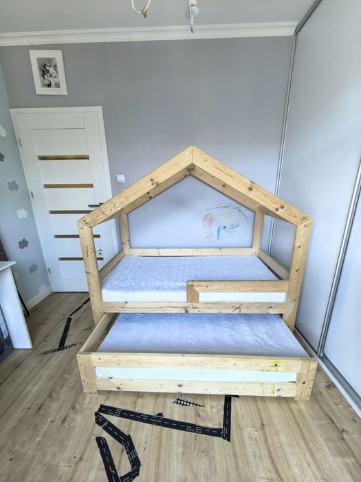Łóżko domek dla dwójki dzieci 80*160