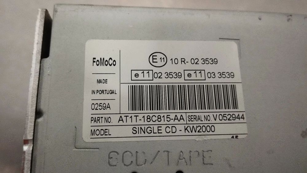 AUTO-RADIO ORIGINAL FORD TRANSIT CONNECT REF. AT1T-18C815-AA