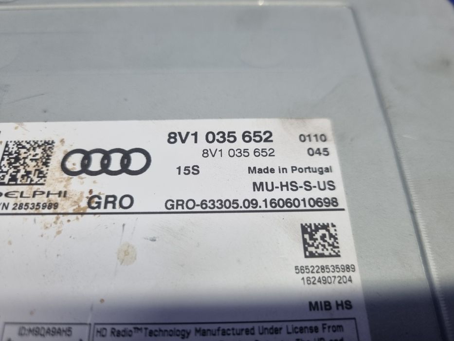 CZYTNIK jednostka sterownik KOMPLETNY AUDI A3 8V  oryginał 8V1035652