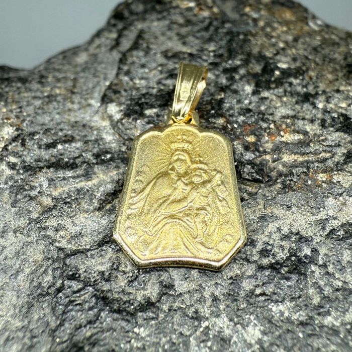 NOWY Medalik Złoty Matka Boska z Jezusem - 1.64g - próba 585 14k