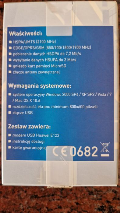 Bezprzewodowy modem USB Huawei  E122