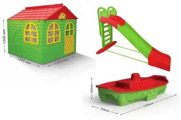 Будинок дитячий пісочниця гірка домик горка песочница