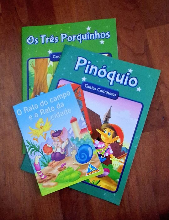 Os três porquinhos, Pinóquio e o Rato do campo e o rato da cidade