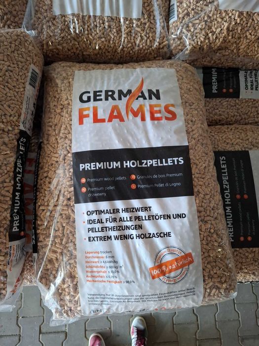 Pellet drzewny klasa Premium A1 paleta fi6 certyfikowany