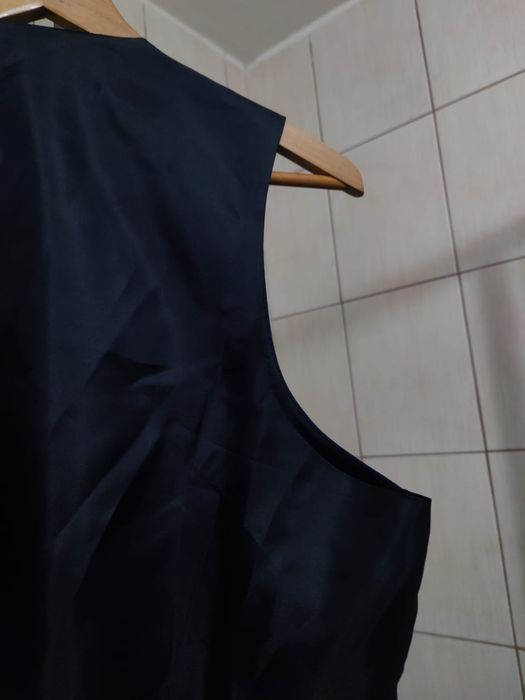 kamizelka galowa XL elegancka bezrękawnik niebieski błękitny męski do