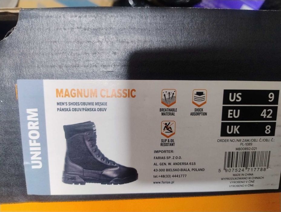 Magnum Classic. Buty taktyczne. Rozm.42
