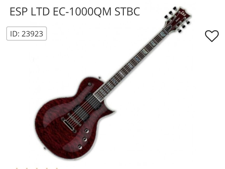 Guitarra ESP LTD EC-1000QM STBC