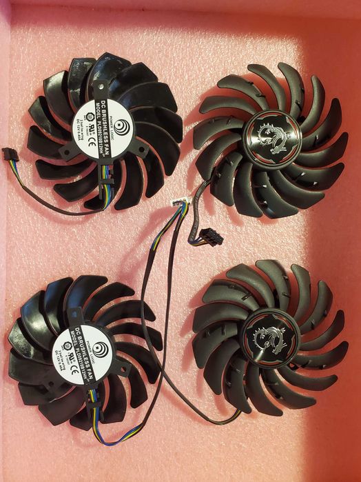 Вентилятор PowerLogic для MSI PLD09210S12HH (PLD09210B12HH) 86 мм 2шт