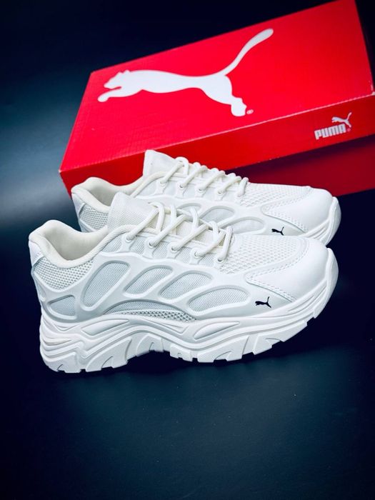 Хит сезона/кожаные женские кроссовки puma/весенние красовки пуиа белые