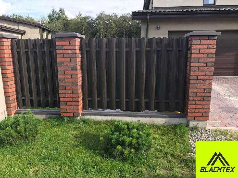 Sztachety metalowe -6zł/mb - brązowe na 1.50m- tanie trwałe ogrodzenie