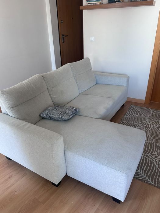Sofá ikea de tecido com chaise long