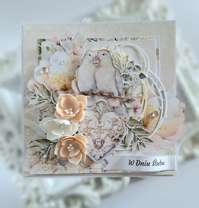 Kartka ślubna z pudełkiem