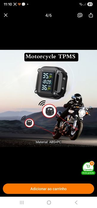 Medidor pneus para mota