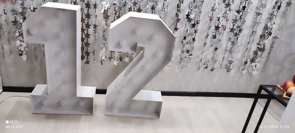 Светящиеся цифры, 1 метр, объемные