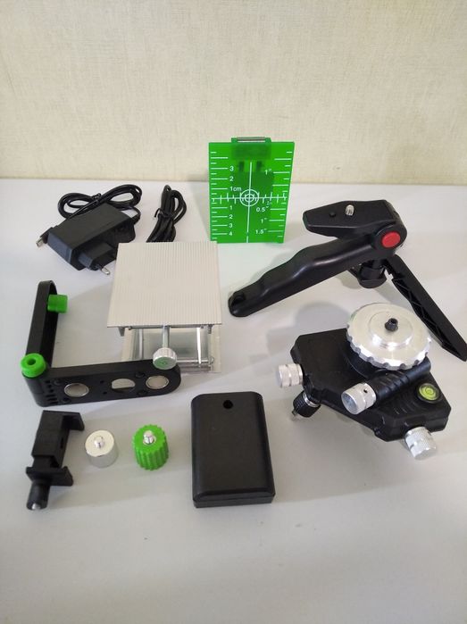 ЗЕЛЕНИЙ лазерний 3D 4D рівень нівелір Hilda Mini