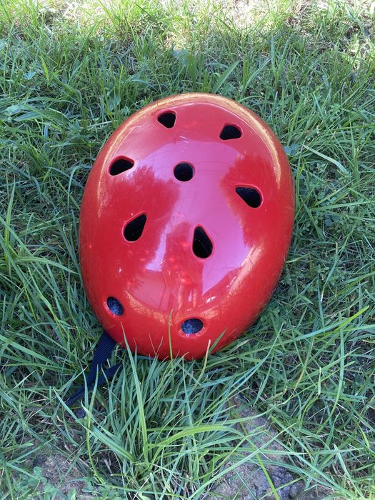 Kask decathlon czerwony 50-54 ocelo