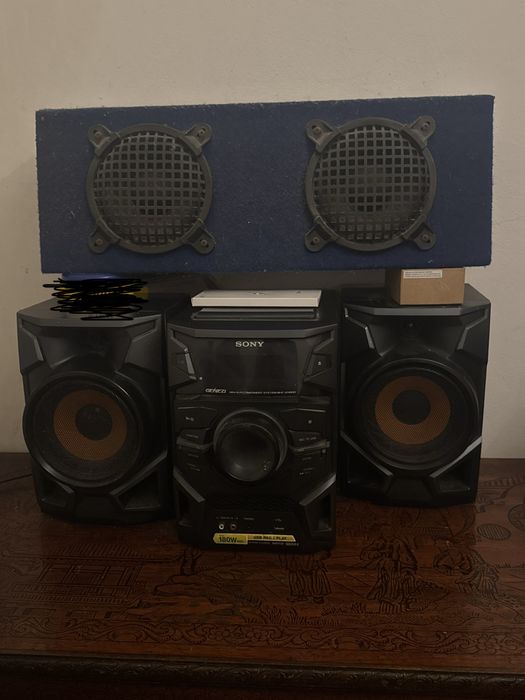 Sony Genezi MHC-EX600 – Sistema de Som Hi-Fi 180W + 2 Colunas + Comando