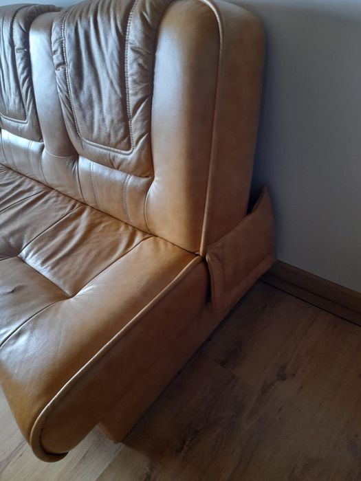 Sofa ze skóry rozkładana