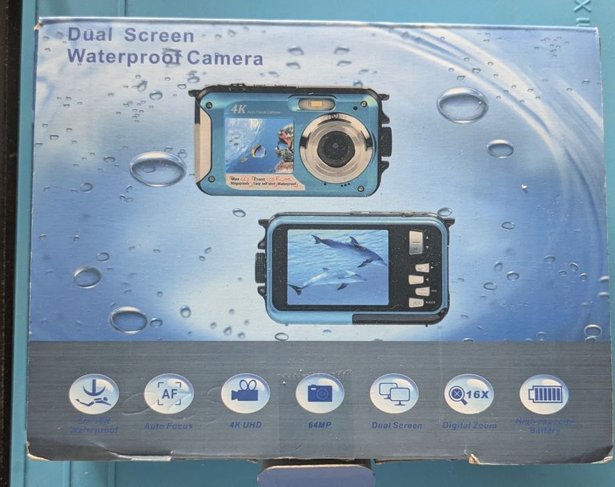 Цифрова підводна камера для селфі, 4К, 64 Мп, 5м