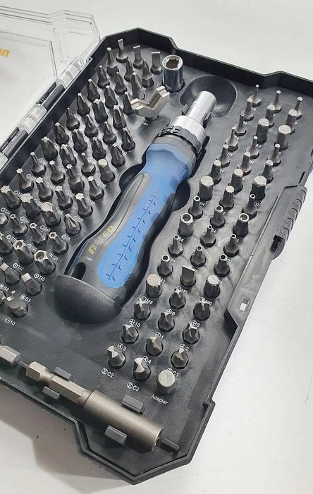 ZESTAW Bitów Końcówek z Wkrętakiem GRZECHOTKOWYM 105 el. NITEO TOOLS