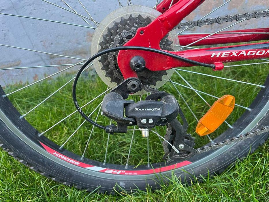 Rower dziecięcy Kross Hexagon Junior czerwony 24 cale