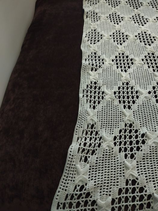 Colcha crochet feita à mão