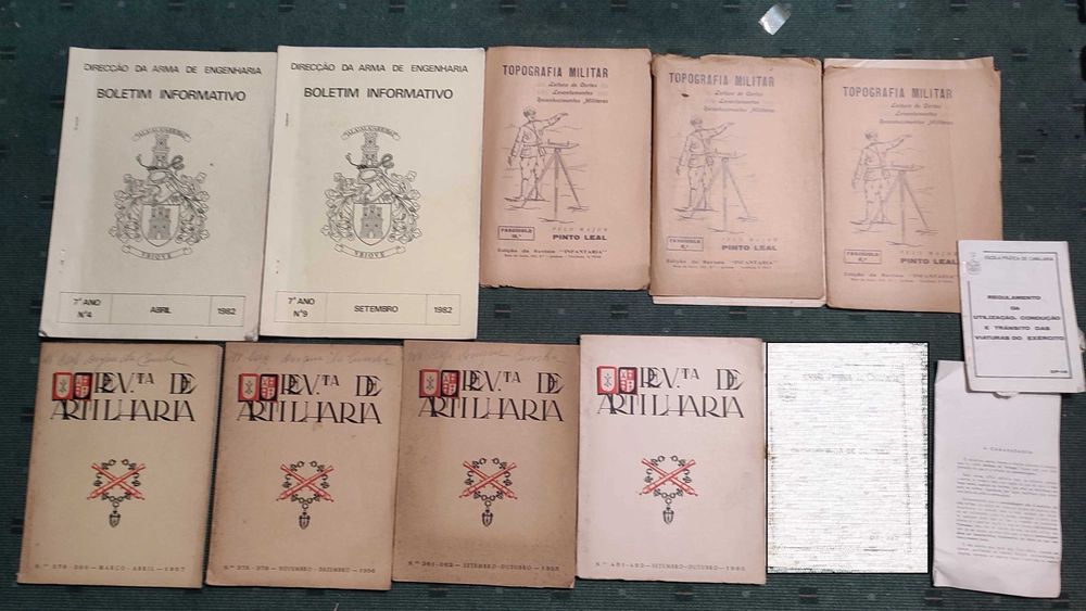 Lote 27 livros e publicações antigas do exército